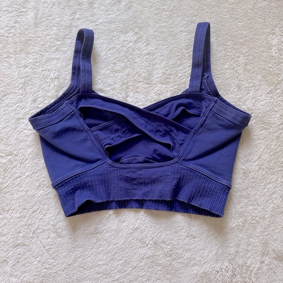 Free People Good Karma Scoop Neck Bra M/L Regal Blue - Picture 4 of 5